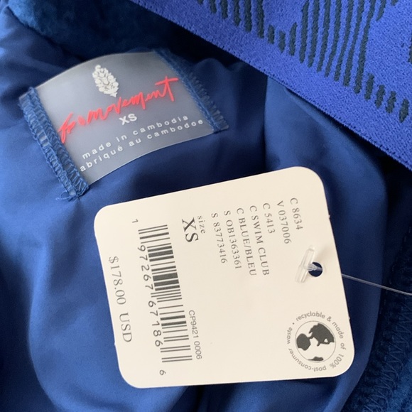 SALE TODAY🔥 FP MOVEMENT Hit The Slopes Salopette Jumpsuit Swim Club Blue NWT - Picture 15 of 16